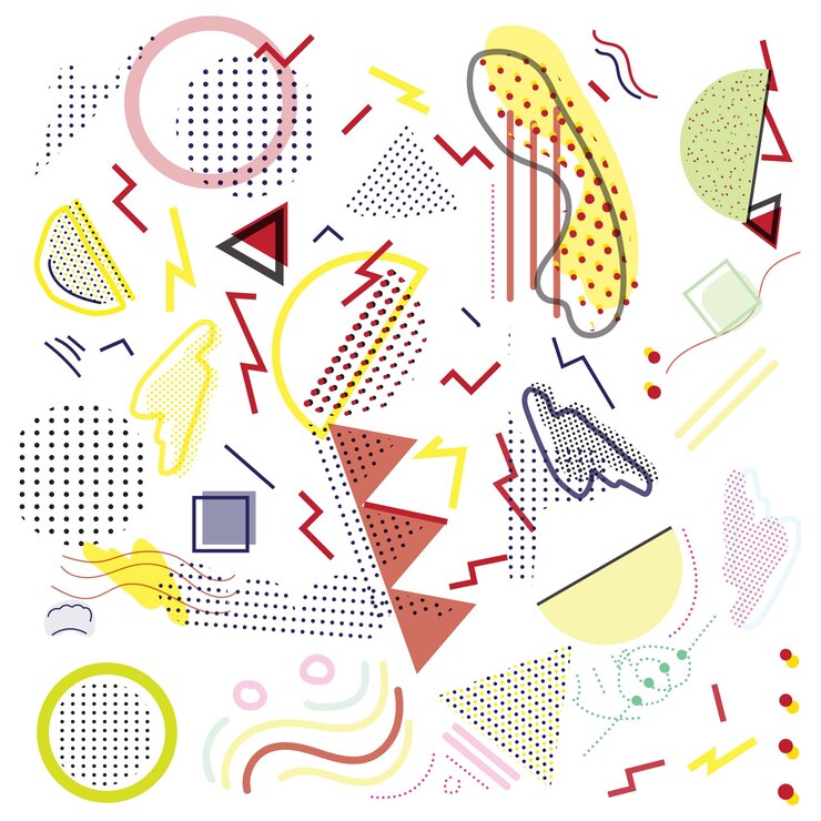Vector patrón de impresión geométrica abstracta forma cuadrada pañuelo motivo de colores