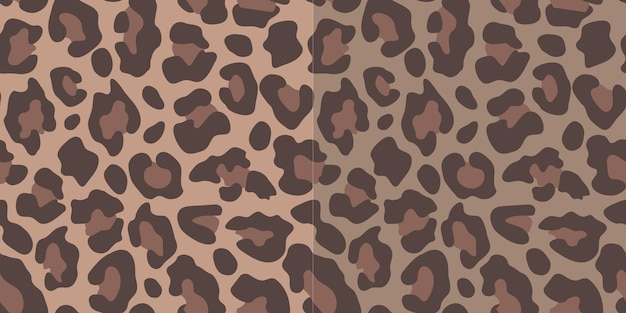 Patrón de impresión de leopardo sin costuras con tonos marrones y beige Textura abstracta de piel de animal para tela
