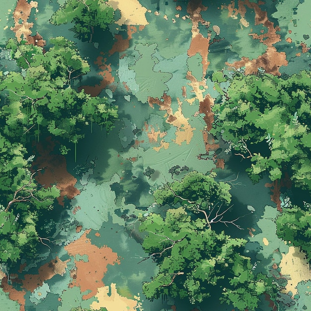 Patrón de impresión de textura de árbol real de camuflaje sin costuras completo Utilizable para chaquetas, pantalones, camisas y pantalones cortos