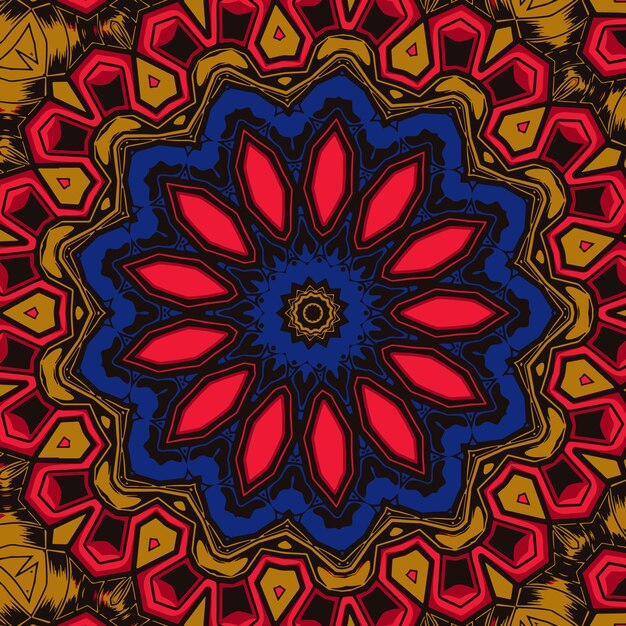 Patrón indio abstracto con fondo de vector de mandalas