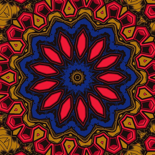 Patrón indio abstracto con fondo de vector de mandalas