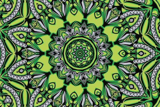 Patrón indio abstracto con vector de mandalas