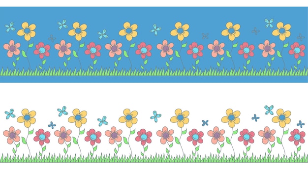 Vector patrón infantil de flores para decorar una habitación infantil ropa o complementos para niños