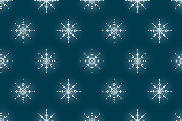 Patrón de invierno transparente de vector con copos de nieve brillantes y frescos