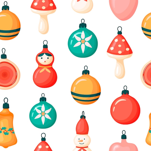Un patrón de irayushki navideño. sttil de dibujos animados