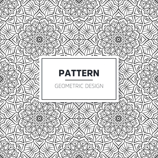 Patrón islámico mandala sin costuras. Elementos vintage