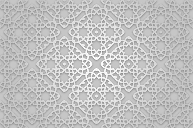 Patrón islámico de Ramadán 3d sin costuras en estilo árabe Ilustración vectorial