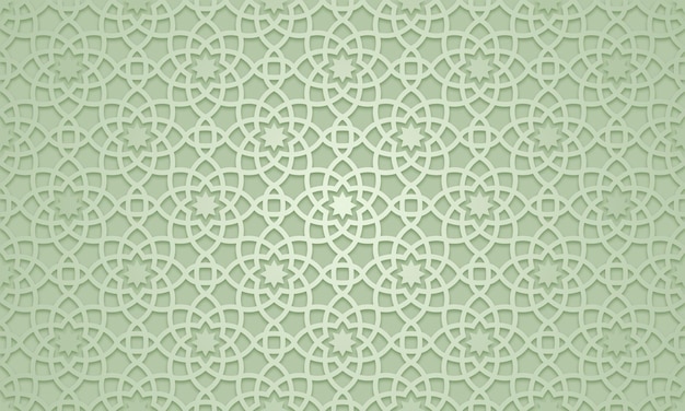 Patrón islámico de Ramadán 3d sin costuras en estilo árabe Ilustración vectorial