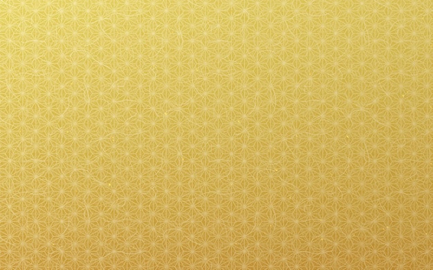 Patrón japonés sin costuras con folia de oro en papel washi Patrón Asanoha de color dorado