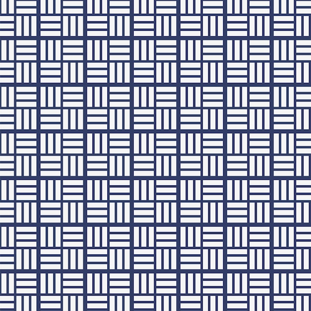 Patrón japonés tradicional blanco sobre azul