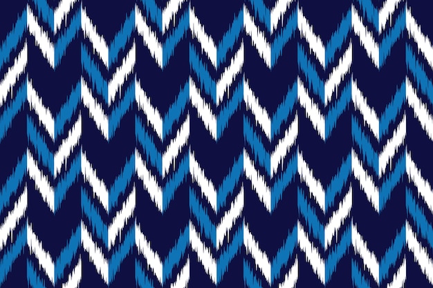 Patrón Kasuri sin costuras en bordado folclórico tribal Arte ikat abstracto étnico