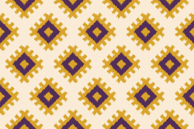 Patrón Kasuri sin costuras en bordado tribalfolk Arte ikat abstracto étnico ornamento de arte geométrico