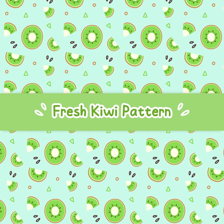 Patrón de kiwi fresco