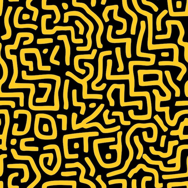 Patrón de laberinto de oro abstracto
