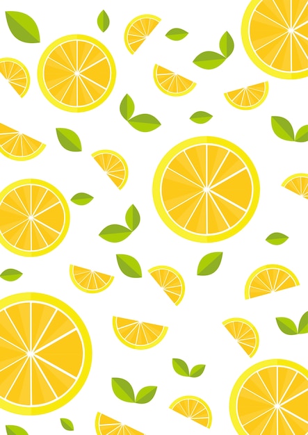 Vector patrón de lemonad de rodaja de fondo