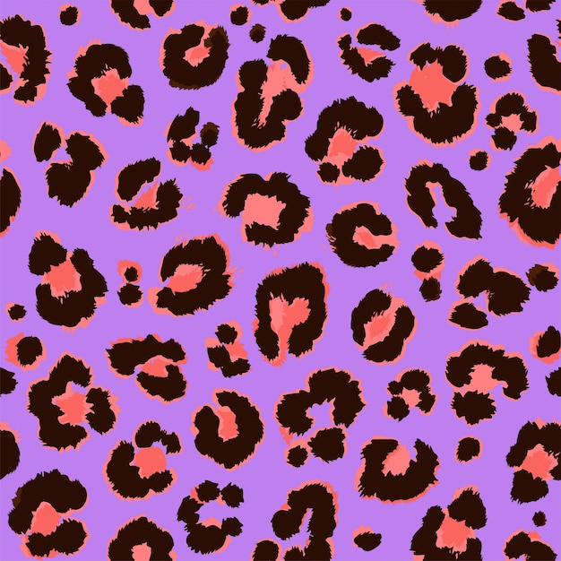 Patrón de leopardo púrpura violeta ultravioleta transparente.