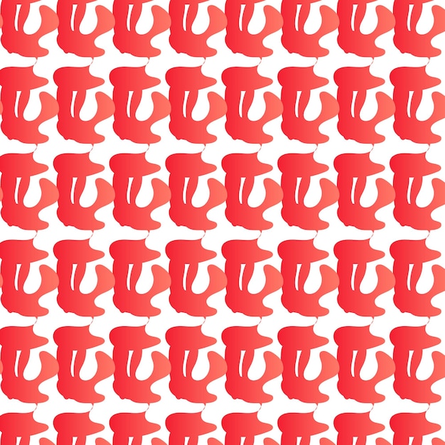 Un patrón de letras rojas con una letra l sobre un fondo blanco.