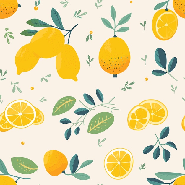 Patrón de limones coloridos sin costuras