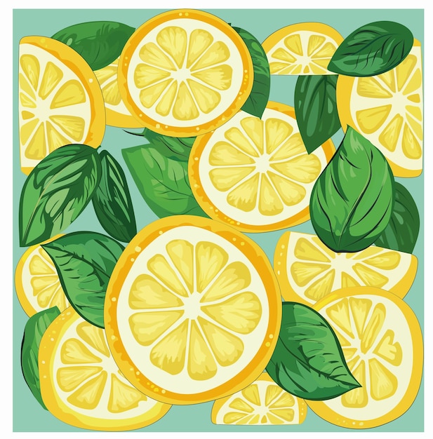 Vector patrón de limones frescos para bebidas