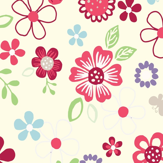 Vector patrón lindo en flor pequeña. pequeñas flores de colores. fondo floral ditsy para estampados de moda.