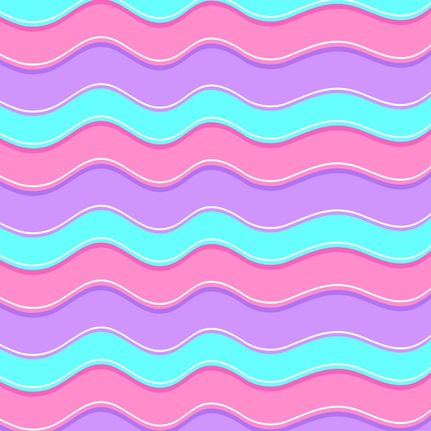 El patrón lindo de las ondas de fondo Vector