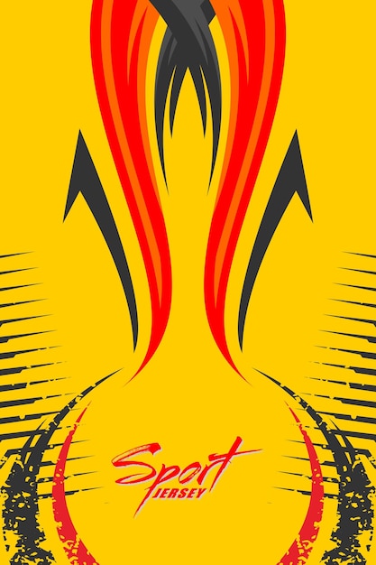 Patrón de línea abstracto para la camiseta de equipo de deportes extremos plantilla vectorial EPS 10
