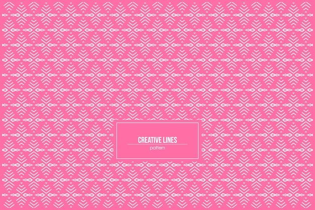 patrón de línea creativo con fondo rosado colorido