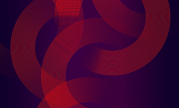 Patrón de línea curva abstracta dinámica roja y púrpura para diseño gráfico y fondos modernos
