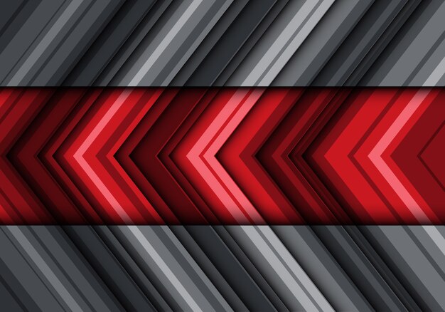 Patrón de línea de flecha gris rojo abstracto