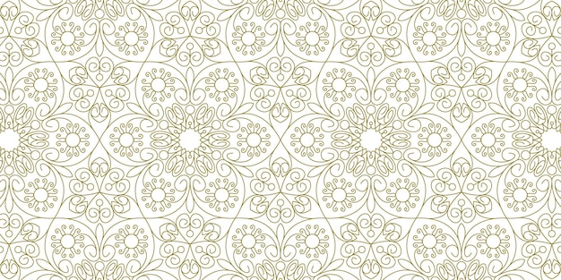 patrón de línea de oro mandala abstracto elegante