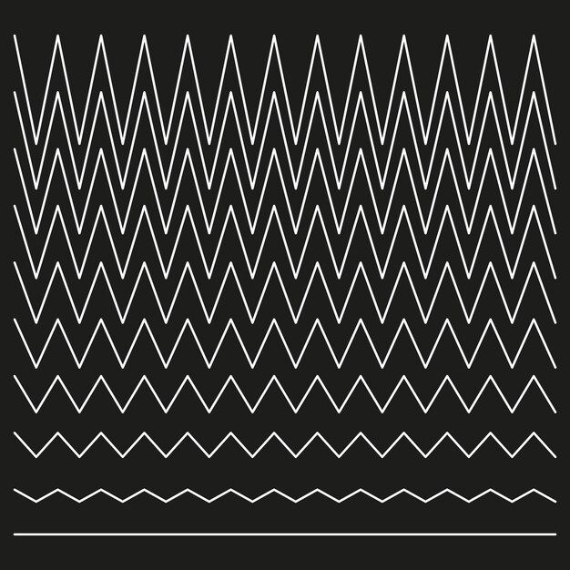 Patrón de línea en zigzag Forma blanca abstracta Diseño jagged vectorial Fondo angular agudo