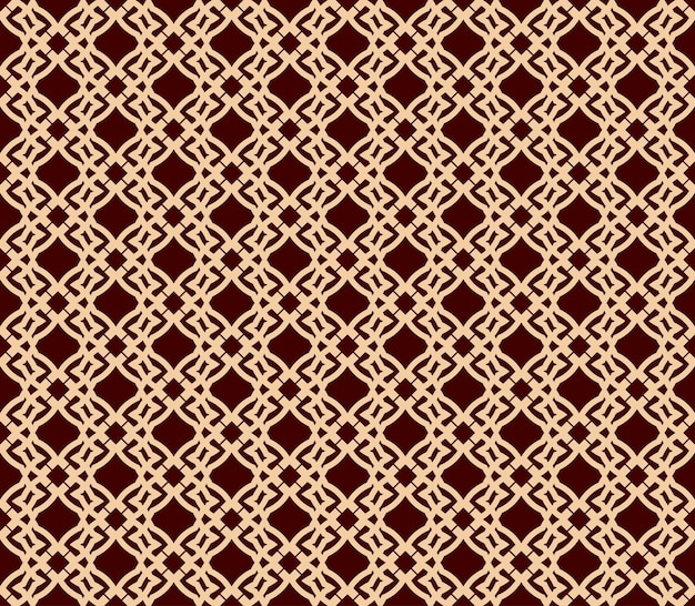 Patrón lineal sin costuras con elegantes líneas curvas y rollos de papel tapiz ornamental