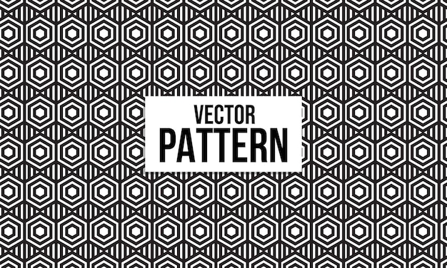 Patrón lineal vectorial con hexágonos