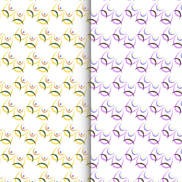 Patrón de líneas abstractas planas lineales de vector libre