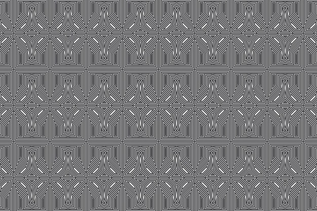 Patrón de líneas sin costura de diseño geométrico abstracto