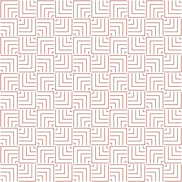 Patrón de líneas y cuadrados geométricos abstractos sin costura marrones y blancos que se superponen
