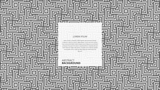 patrón de líneas de forma cuadrada decorativa abstracta