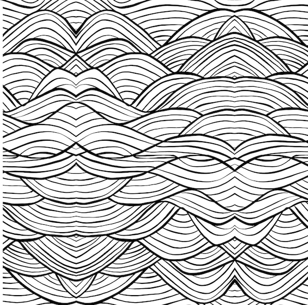 patrón de líneas geométricas abstractas en blanco y negro