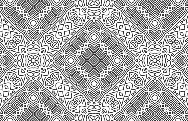 Patrón de líneas geométricas abstractas en blanco y negro