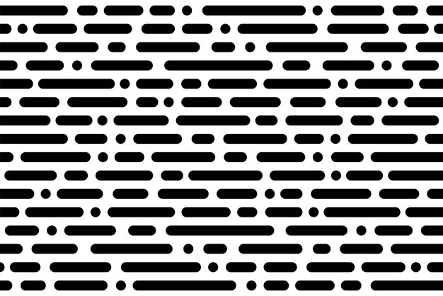 Patrón de líneas geométricas mínimas en blanco y negro sin costuras
