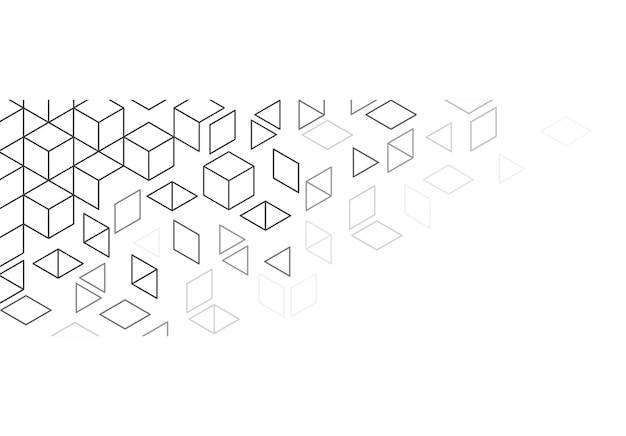 Patrón de líneas minimalistas abstractas con formas geométricas Composición dinámica de figuras simples