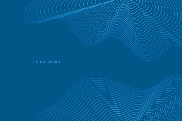 Patrón de líneas de onda azul Fondo abstracto Banner moderno Marco de papel tapiz Ilustración vectorial