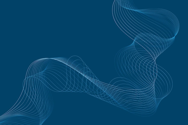 Patrón de líneas de onda azul Fondo abstracto Banner moderno Marco de papel tapiz Ilustración vectorial