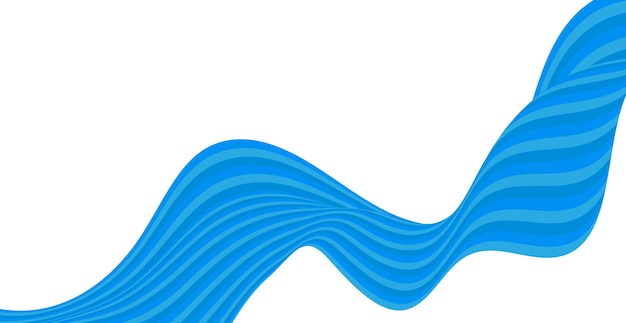 Patrón de líneas de onda azul sobre fondo blanco Ilustración vectorial Abstracto Tapa de pared de negocios