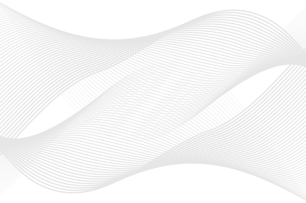 Patrón de líneas de onda gris abstracto en fondo blanco con espacio para su texto Vector EPS 10