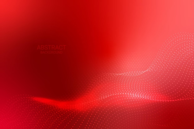 Patrón de líneas de onda roja futurista Fondo abstracto Ilustración de vector de tecnología