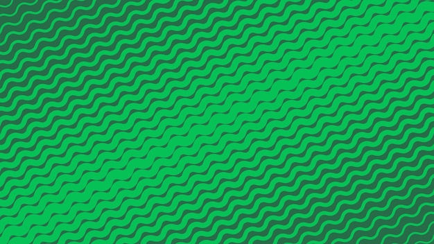 Patrón de líneas de onda verde imagen vectorial de fondo abstracta para telón de fondo o estilo de tela