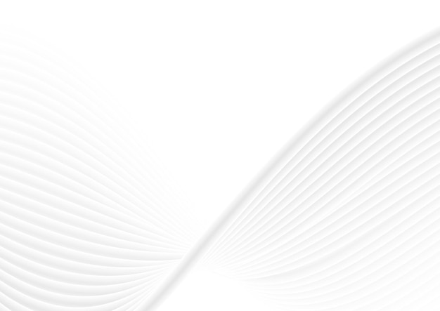Patrón de líneas y ondas grises blancas modernas abstractas Fondo de plantilla futurista vectorial