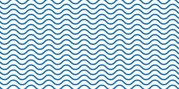 Patrón de líneas onduladas regulares azules y blancas elemento de diseño gráfico fondo Vector
