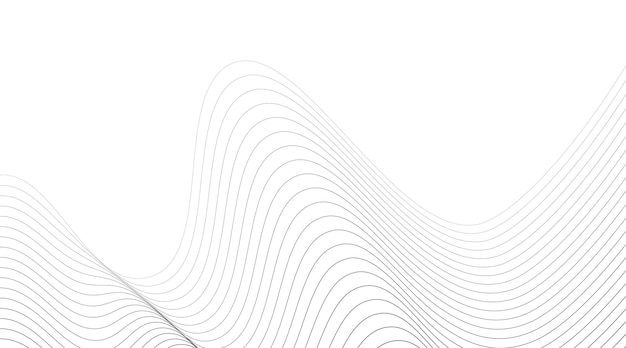 Patrón de líneas de rayas de onda abstractas en vector de fondo blanco